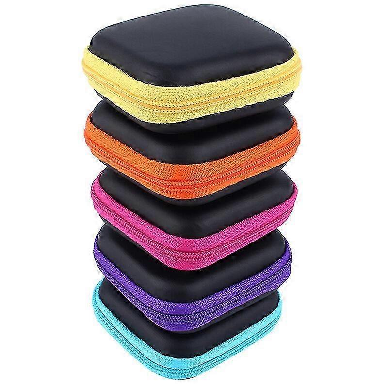 5pcsHard Gadget Case Storage Pouch compatible with Key Ring, Earphone Cable, USB Data Line