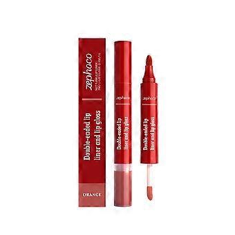 zephoco Orange-Red Two-In-One Lip Gloss Is Hydrating, Fine, Smooth And Easy To Apply. It Is A Daily Plumping And Moisturizing Lip Gloss