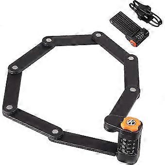 Foldable Bike Lock, Electric Scooter, Scissor-Proof Bike Lock, 4-Digit Code Padlock, 8-Section Folding, 8 Extremely Hardened Steel Links