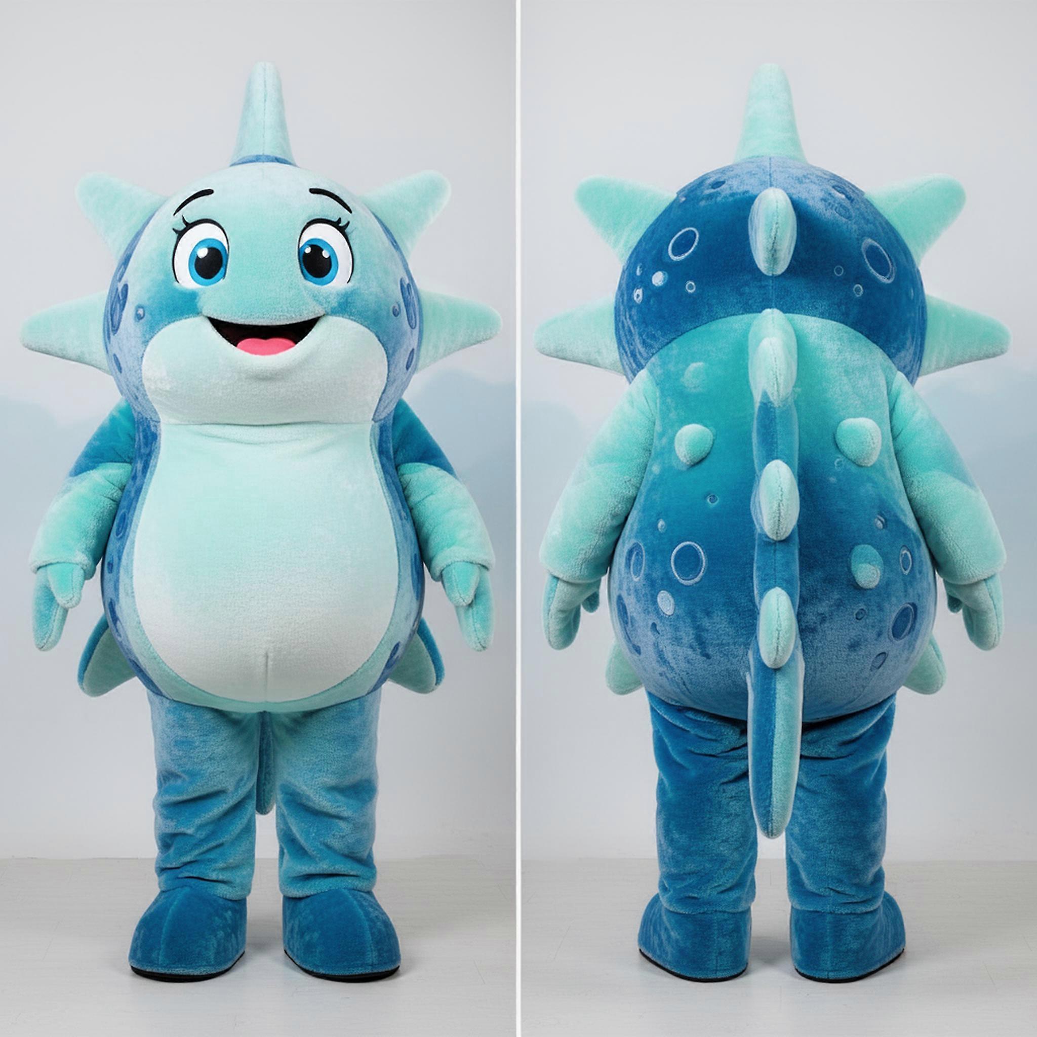 MASTICOT Azure Blue Gentle Ray Mascot