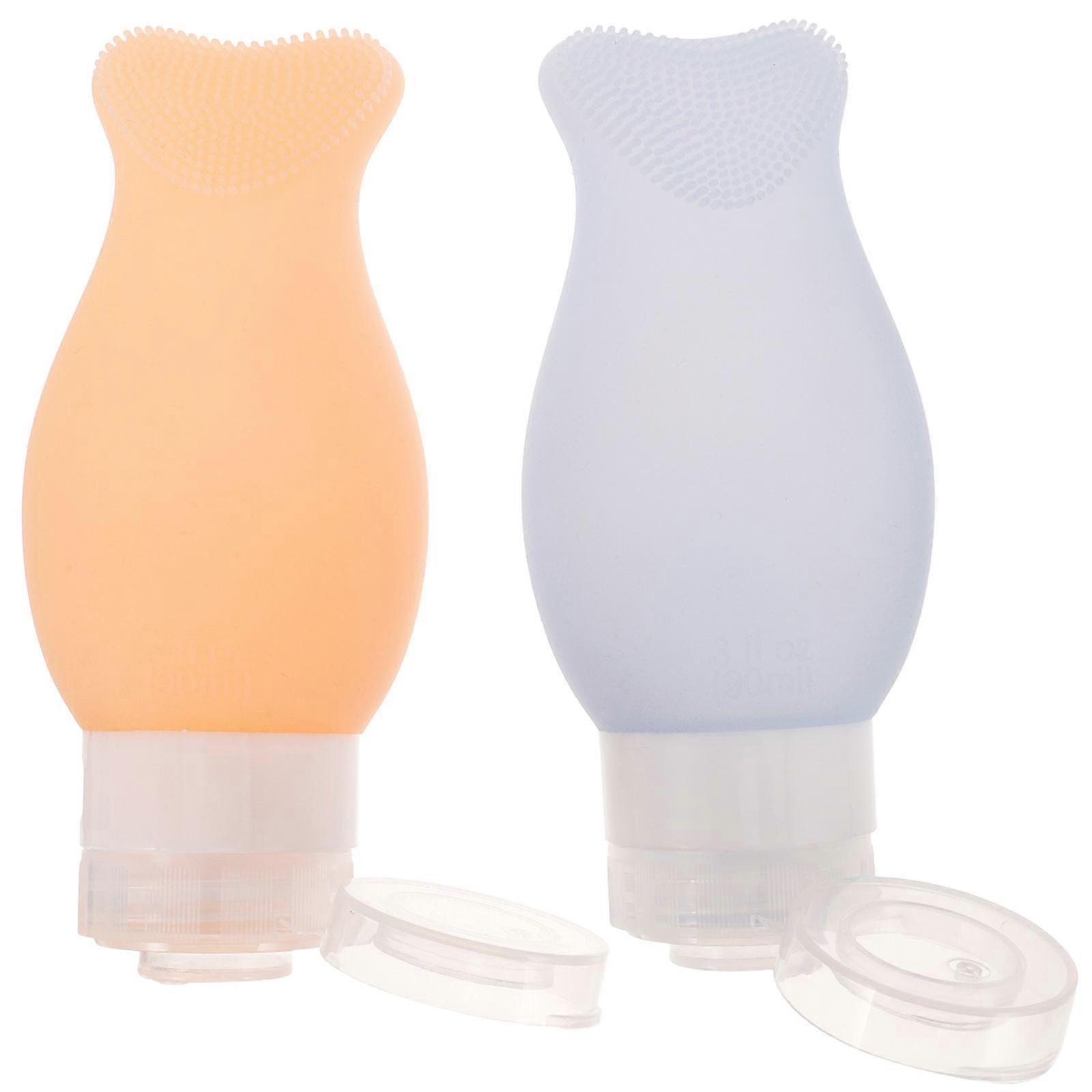Makeup Bottle Silicone Squeeze Out Bottles for Storage 2Pcs Pack