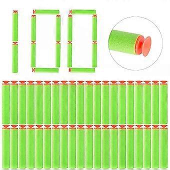 FRENSIT 100PCS 7.2*1.3cm Suction Darts Compatible For Nerf Toy Gun Elite Blaster Bullets Accessories(Green)