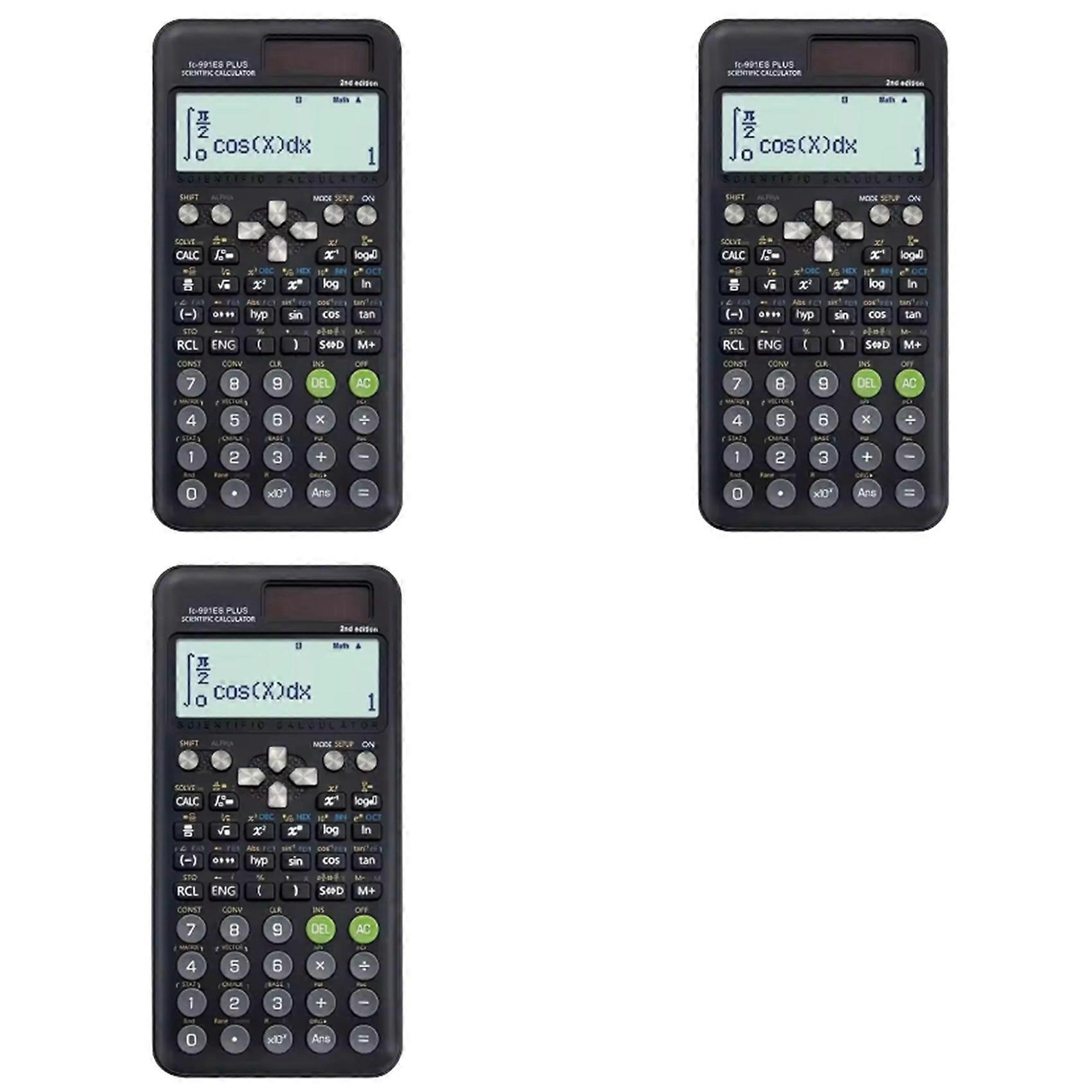 3X FC-991 ES PLUS Multifunctional Science Function Calculator-417 Function Specially Designed for Student Exams