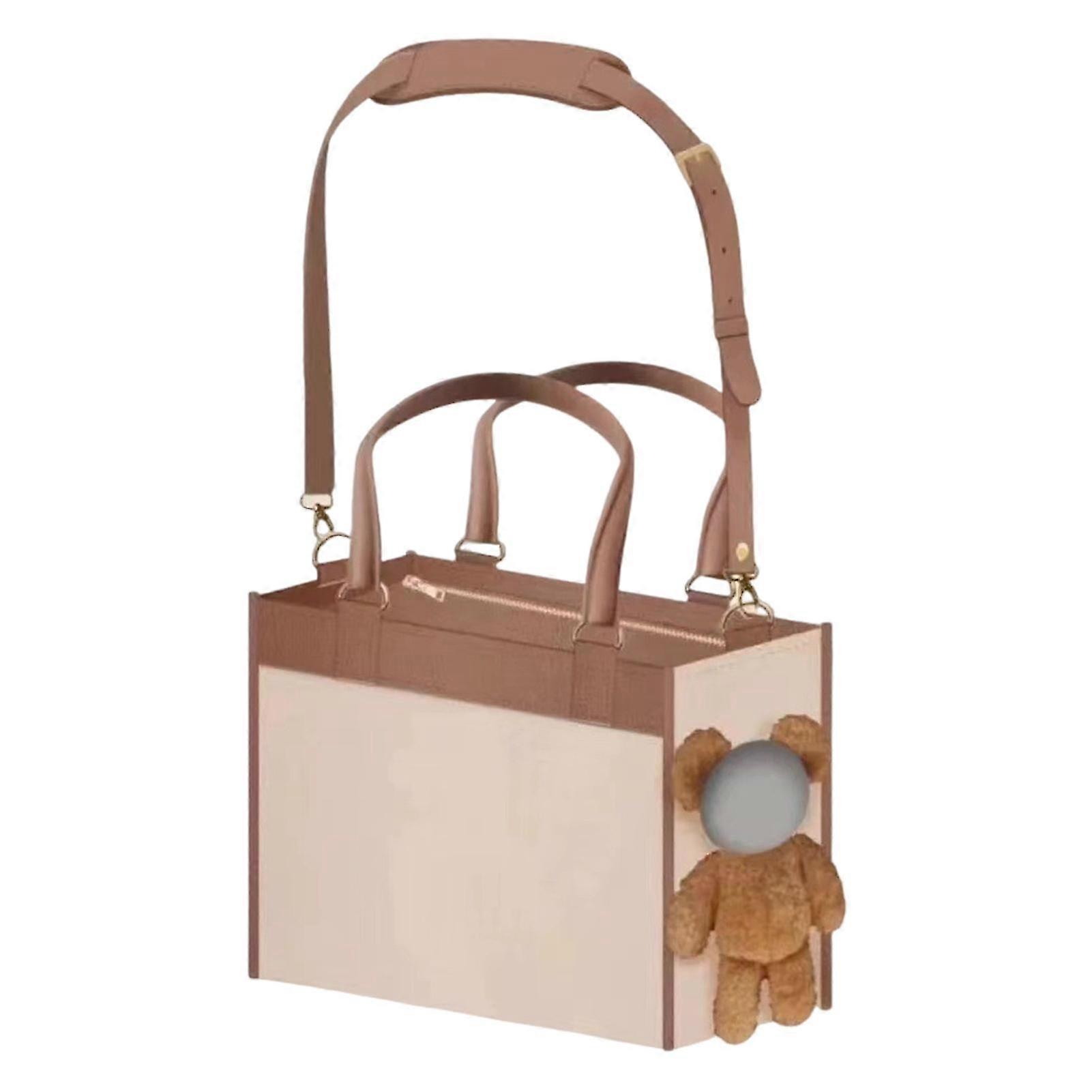 Compact Faux Leather Pet Tote With Window