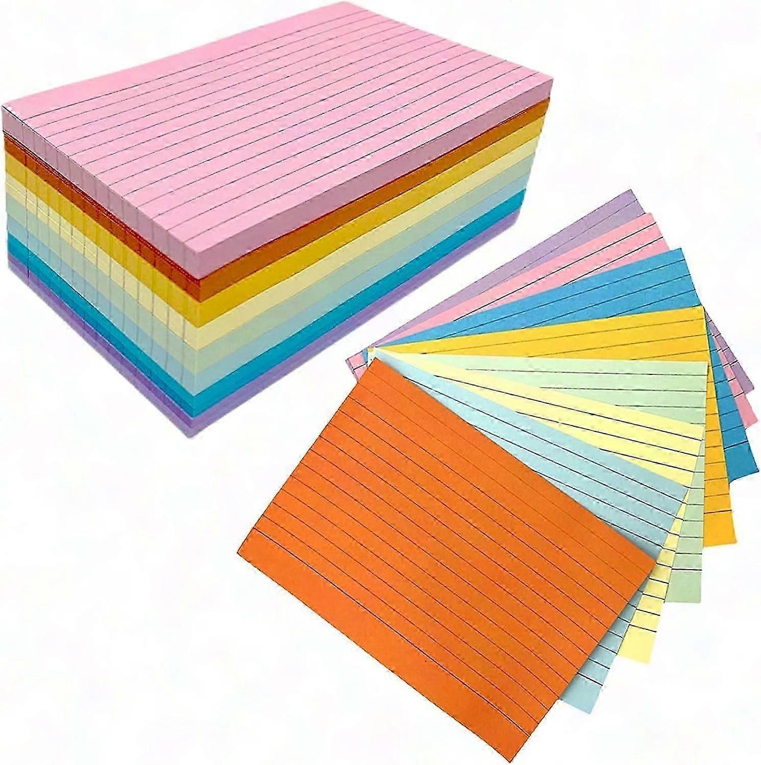 A6 Flash Cards Colored Index Cards