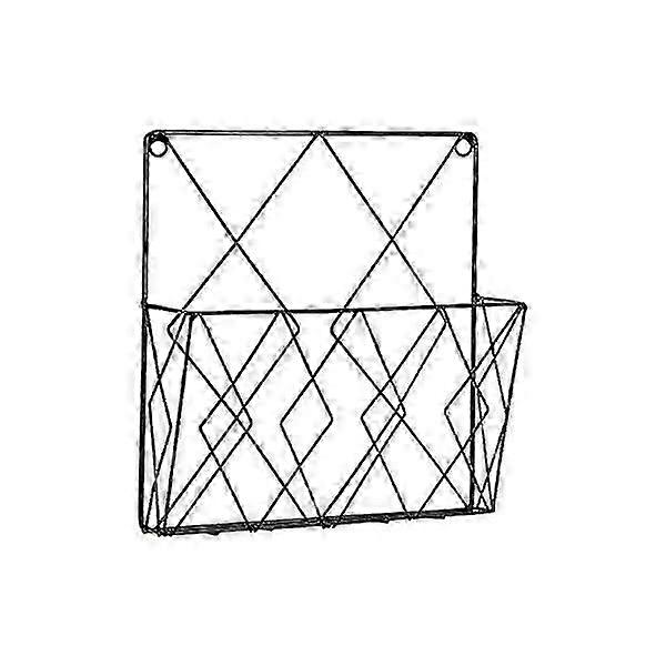 Black Pull-Type Wall-Mounted Newspaper Rack, Storage Shelf for Newspaper Storage