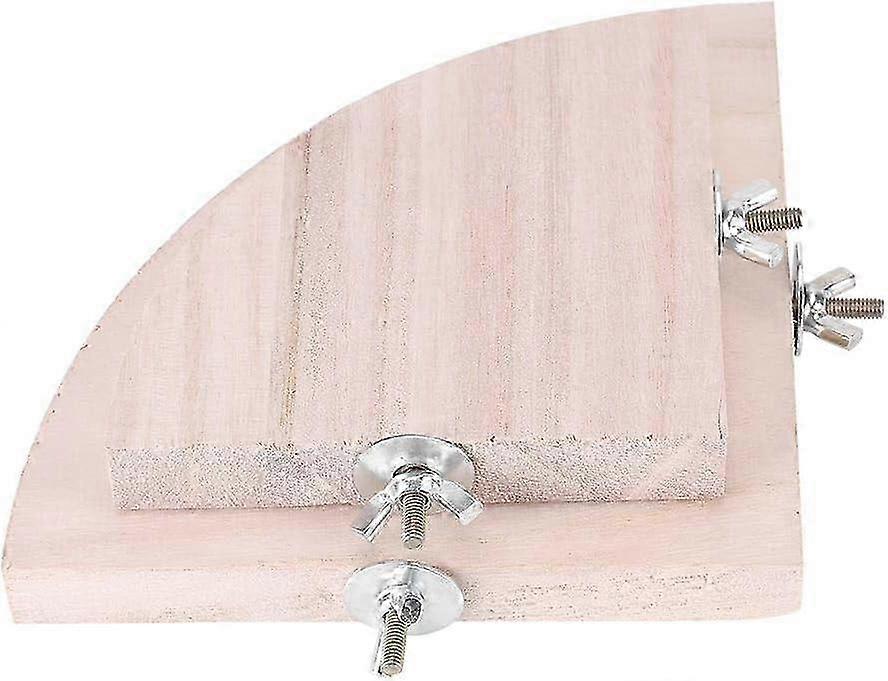 Natural Wood Bird Perch Platform Set