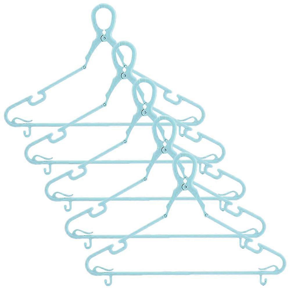 Clothes Hangers Light Green Windproof Heavy-Duty Thick Plastic 5 Pack Multi-Function