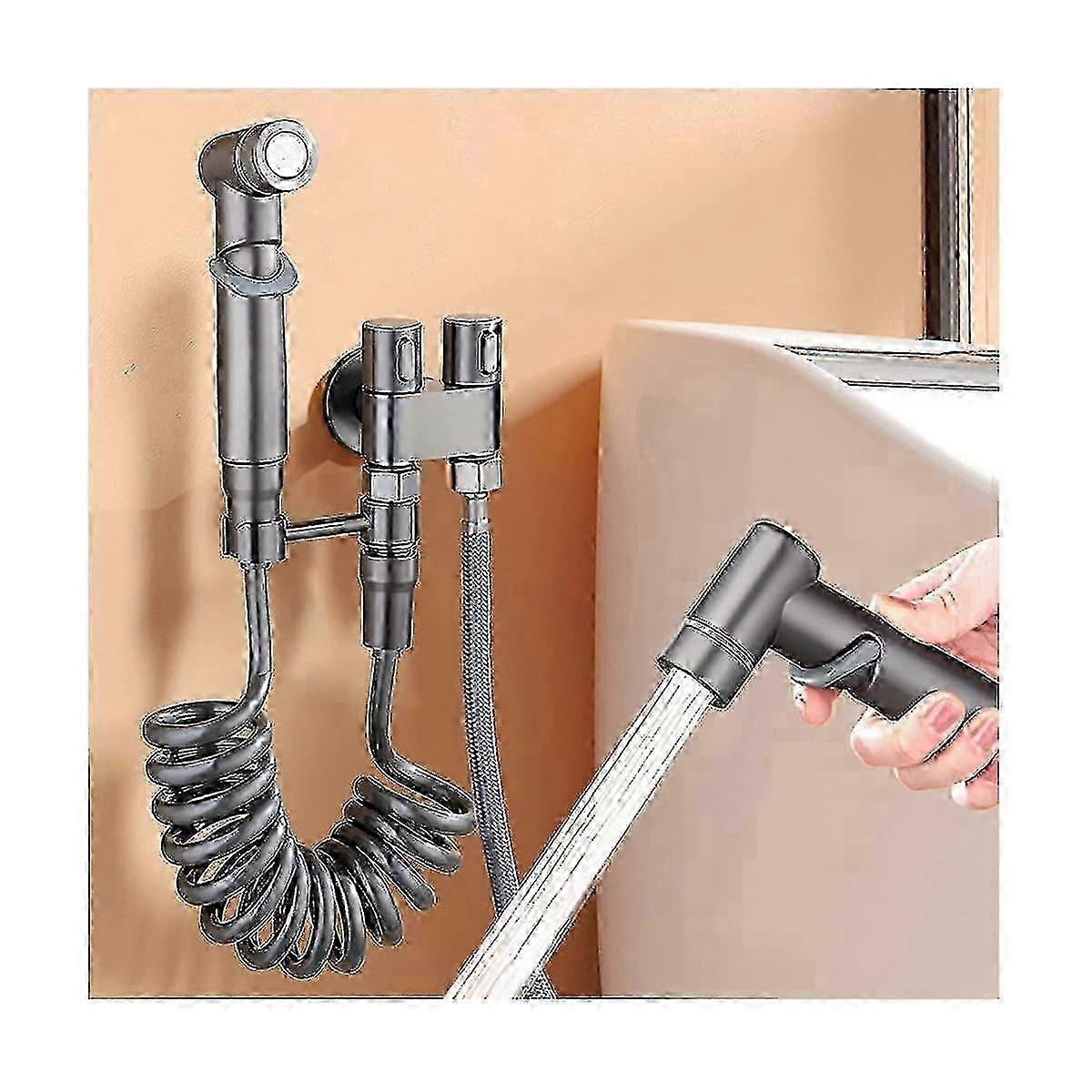 1-in-2-out Dual Control Valve Multi-function Mini Bathroom Faucet Kit