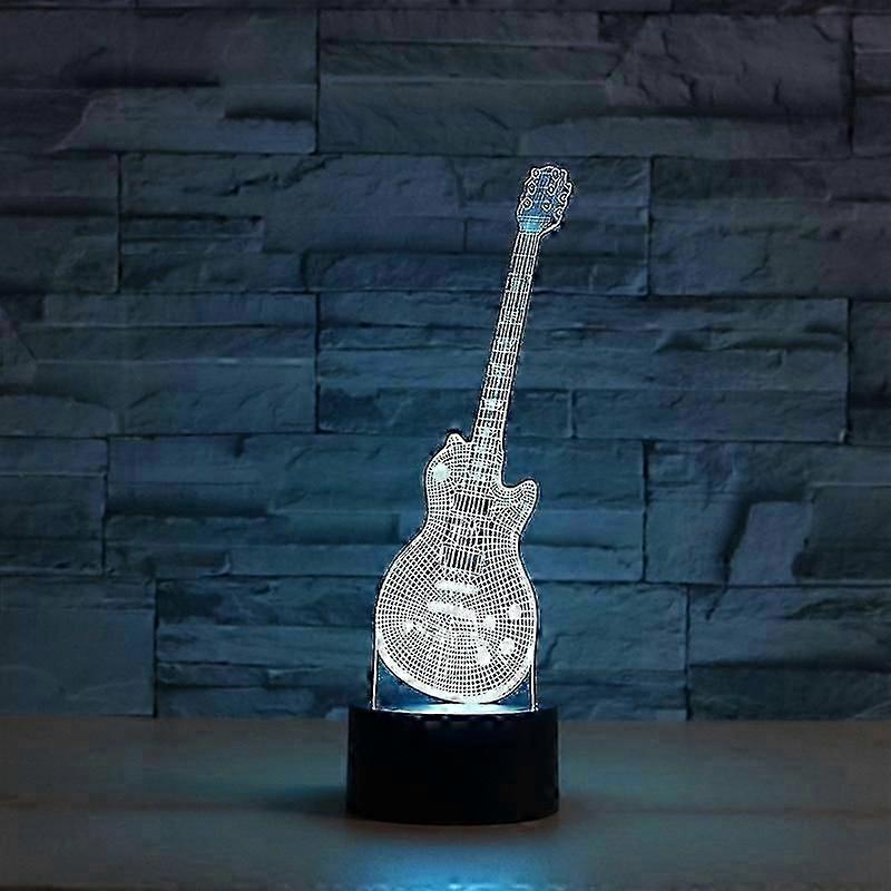 Guitar Shaped Desk Lamp, USB Powered Touch Control Version