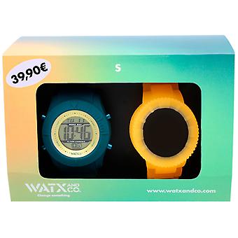 Watx&colors black friday Digital Quartz Children's Watch with WACOMBOS5 Silicone Bracelet