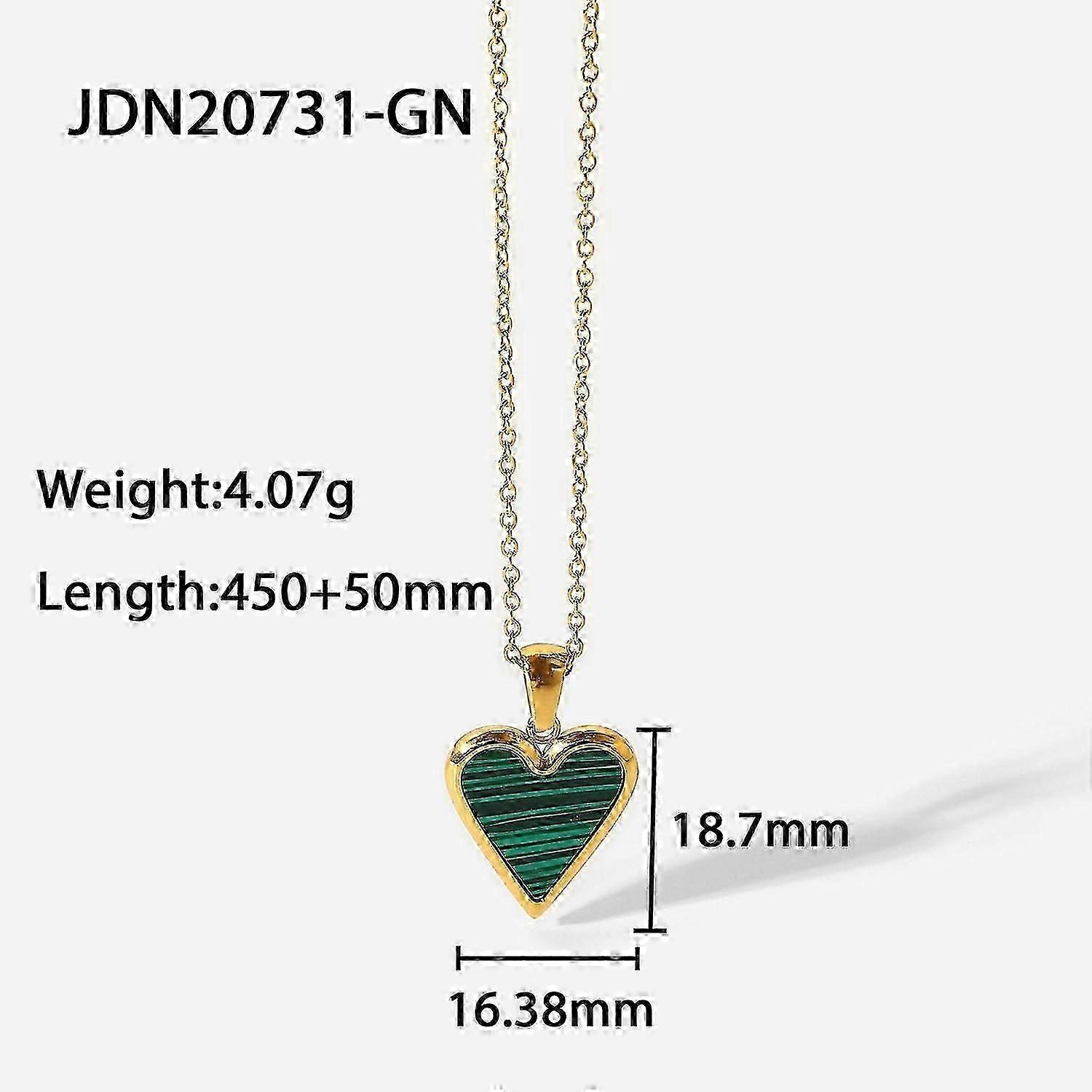 Two tone Heart Pendant Necklace