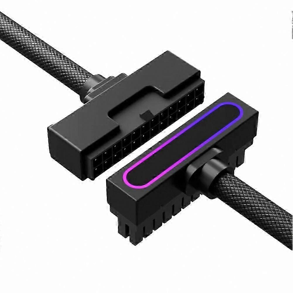 ATX24PIN Computer Power Extension Cable with Side Bend, ARGB SYNC One-Line Connection