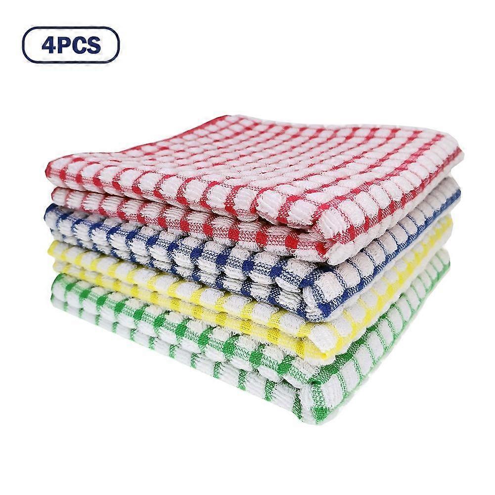 Cotton Dishcloth Set 30x30cm Grid