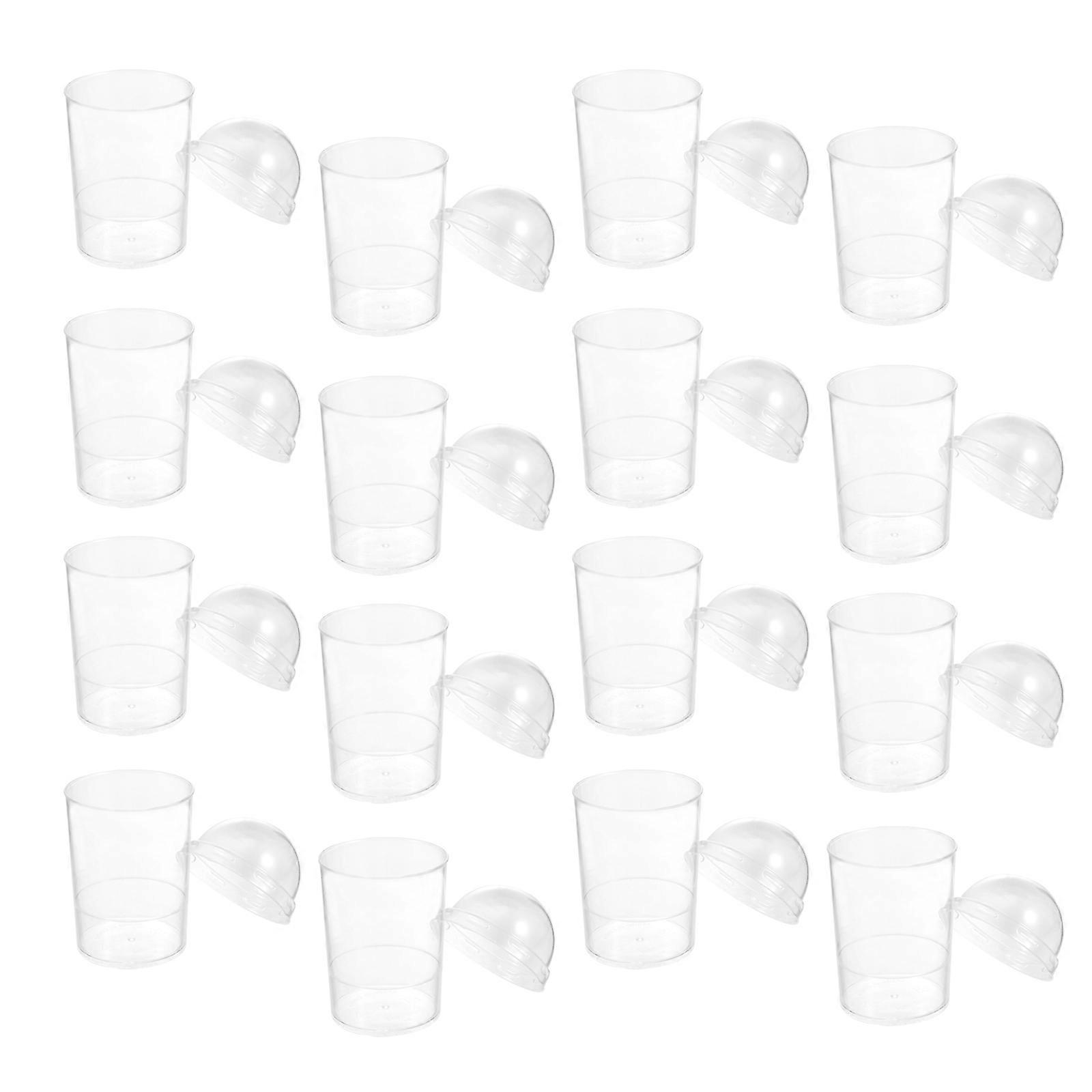 Plastic Mousse Cups Transparent Dessert Cups compatible with Storing 20Pcs Set