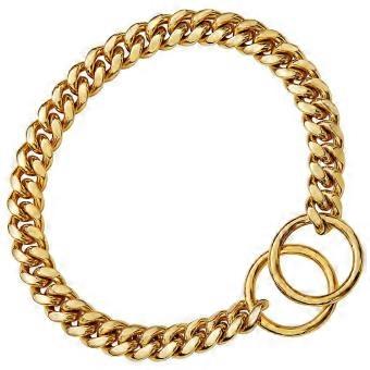 Dog Chain for Neck Pet Chain Golden Stainless Steel Collar-brnv