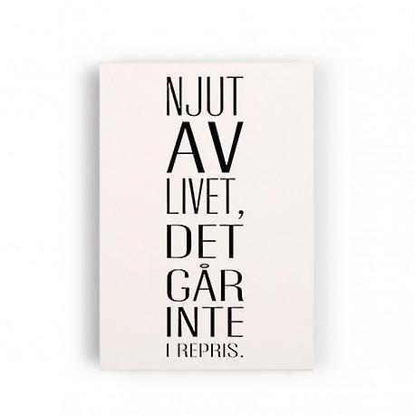 Wooden board A5. Enjoy life from Mellow design