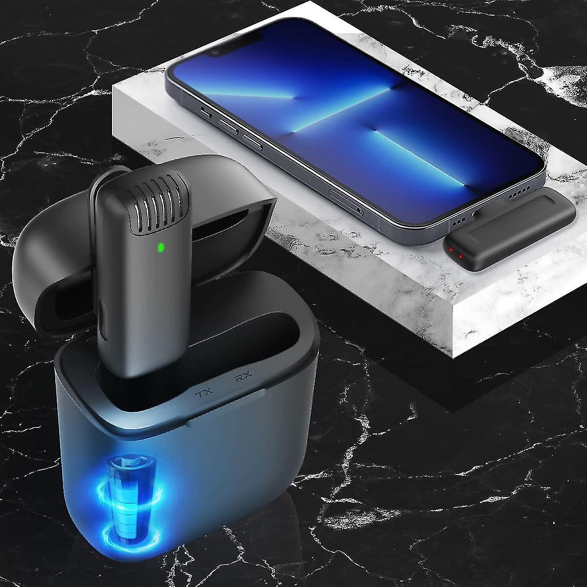 Wireless Microphone Lavalier For Iphone Ipad, Wireless Lapel Mic With Noise Reduction Auto-sync Plug-play