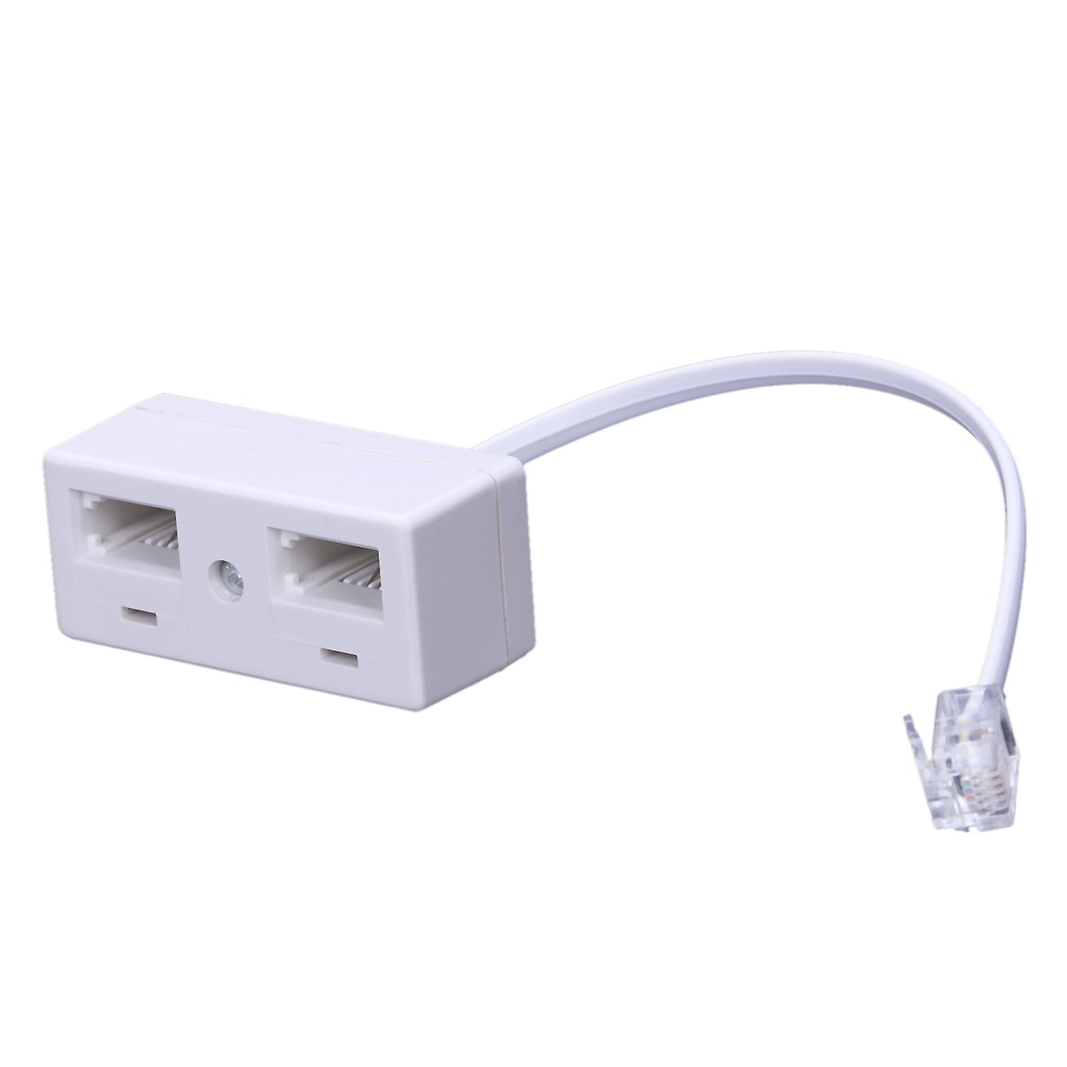 RJ11 Plug to Dual UK BT Socket Convertor