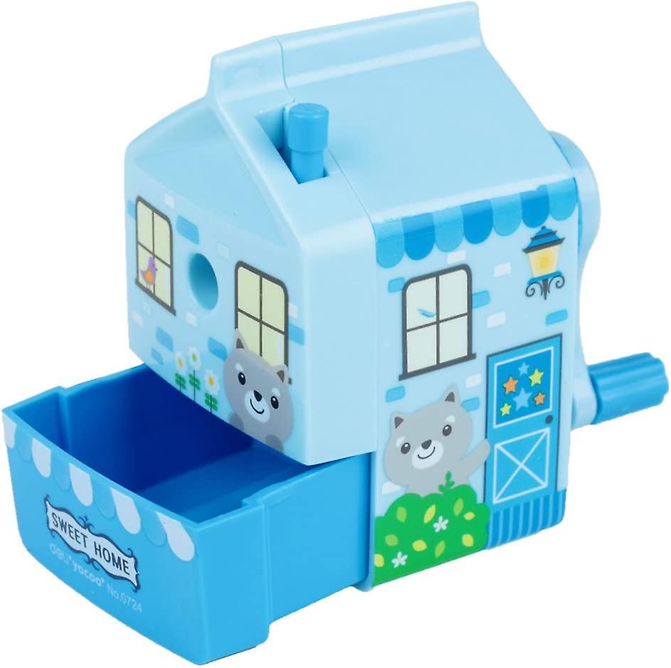 Pencil Sharpener Hand-Cranking Pencil Sharpener for Students School, Home, Office, Studio - Blue