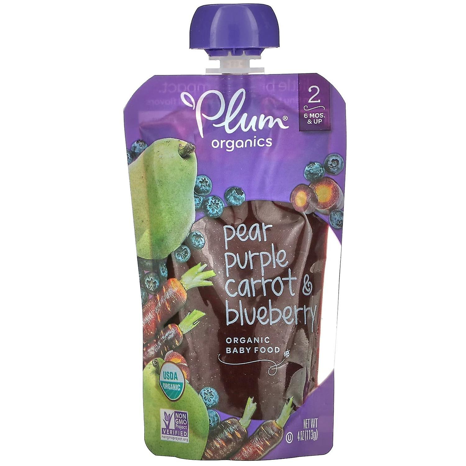 Plum Organics, Organic Baby Food, Mos Up, Pear, Purple Carrot
