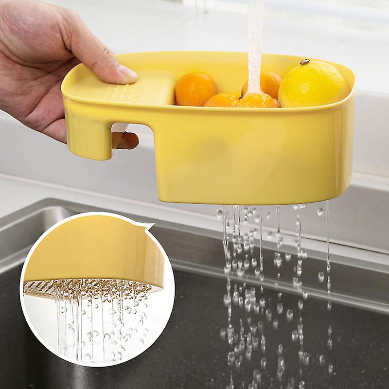 1pc Multifunctional Hanging Filter Basket,Kitchen Sink Strainer Sponge Holder Soap Brush Trash Cans