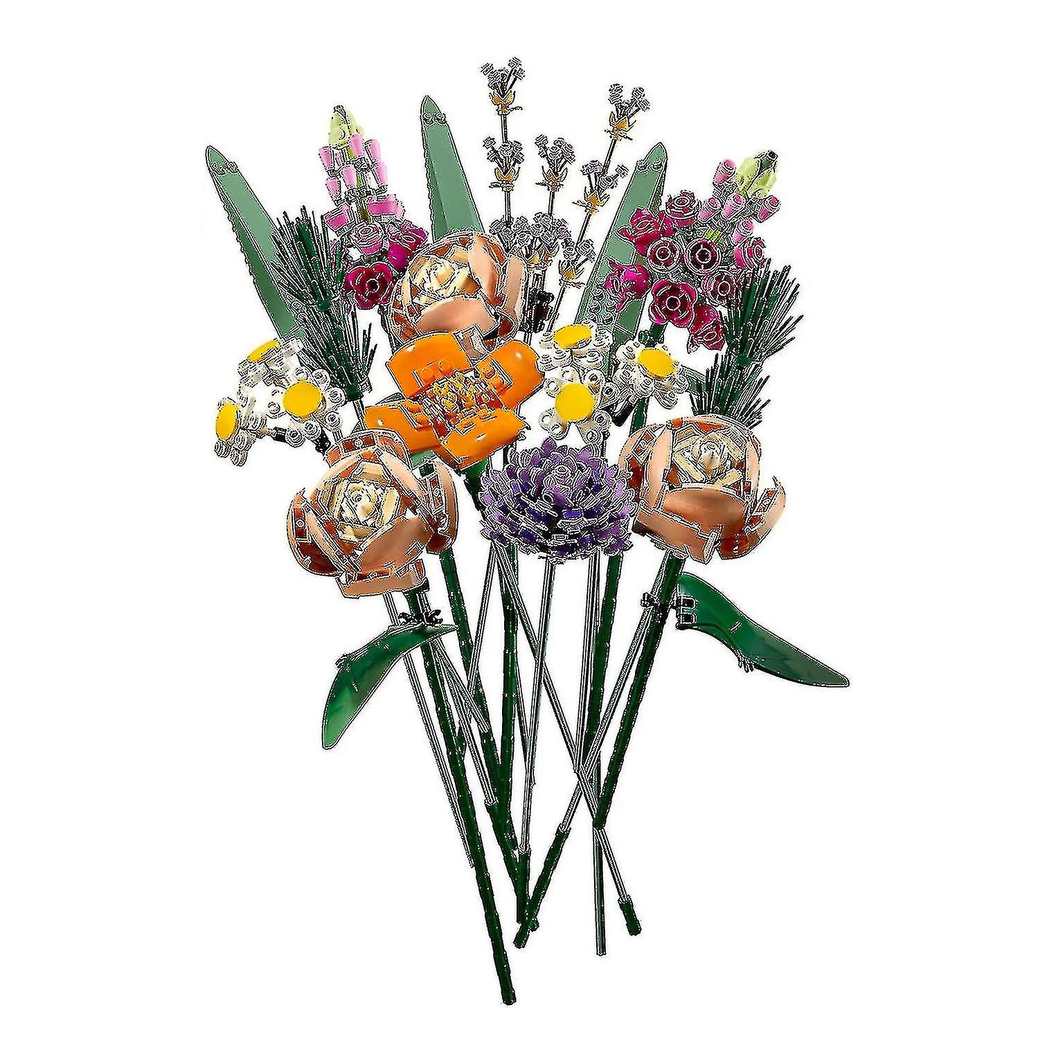 Icons Flower Bouquet 10280 Artificial Flowers, Building Set For
