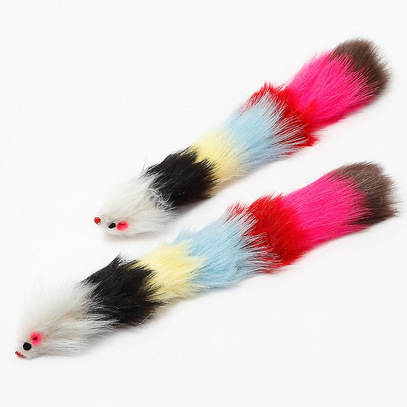 Funny Cat Supplies With Bell Cat Toy 30cm Colorful Plush Lengthened Simulation Mouse Pet Toys