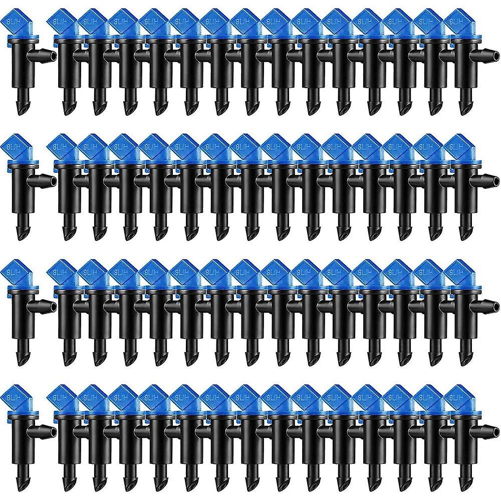 60 Pieces Irrigation Drip Emitter Garden Flag Irrigation Dripper, Trees And Shrubs (blue Black,2gph)
