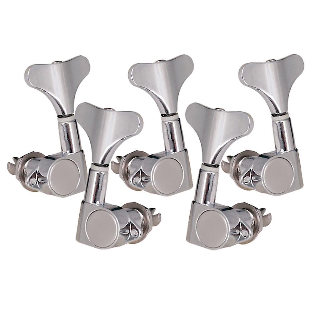 String Tuning Peg Tuner Sealed Machine Head Button for Bass Part Silver 2L3R
