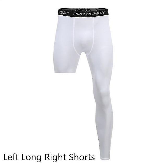 Pantalon de sport court à une jambe pour homme, couche de base, compression, course à pied