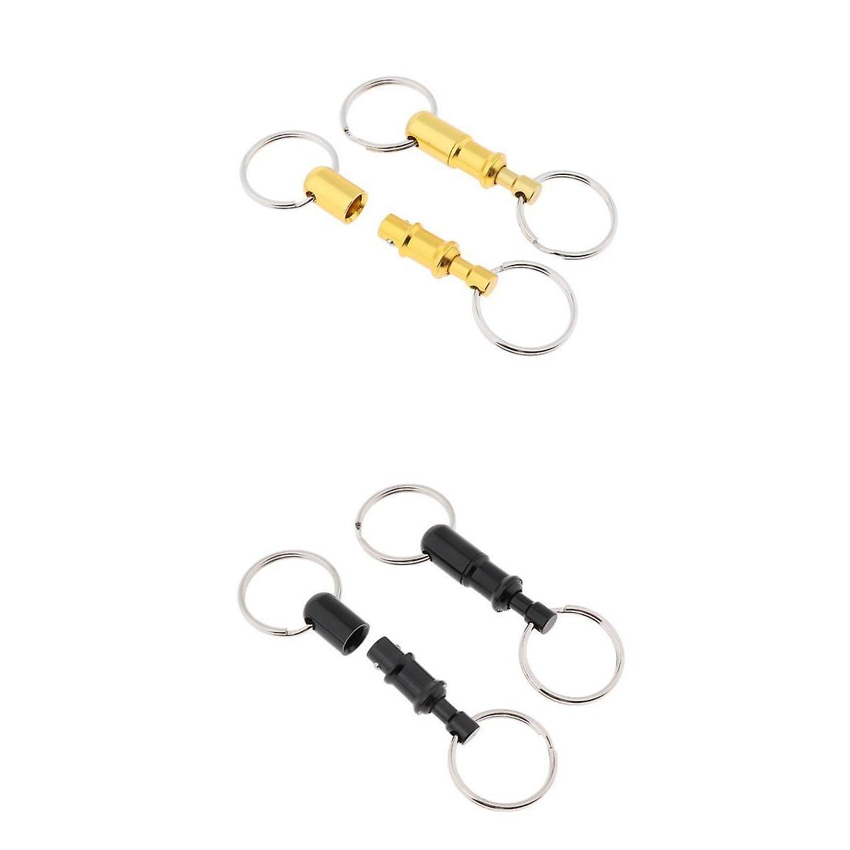 4 Pieces Breakaway Key Ring Separate Car Keys Quick Release Keychains