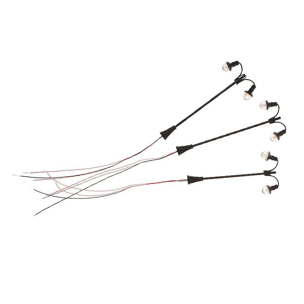 3 Pieces 1:87 HO Scale Model Railway Layout Lights Street Courtyard Lamp #6