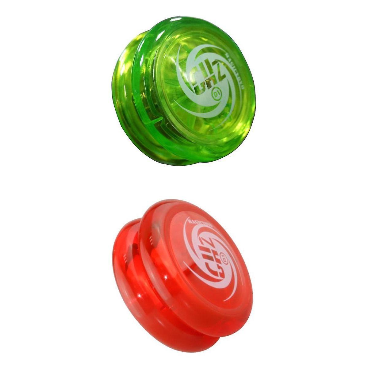 2x  D1 Professional YoYo Size E Bearing with String Green & Red