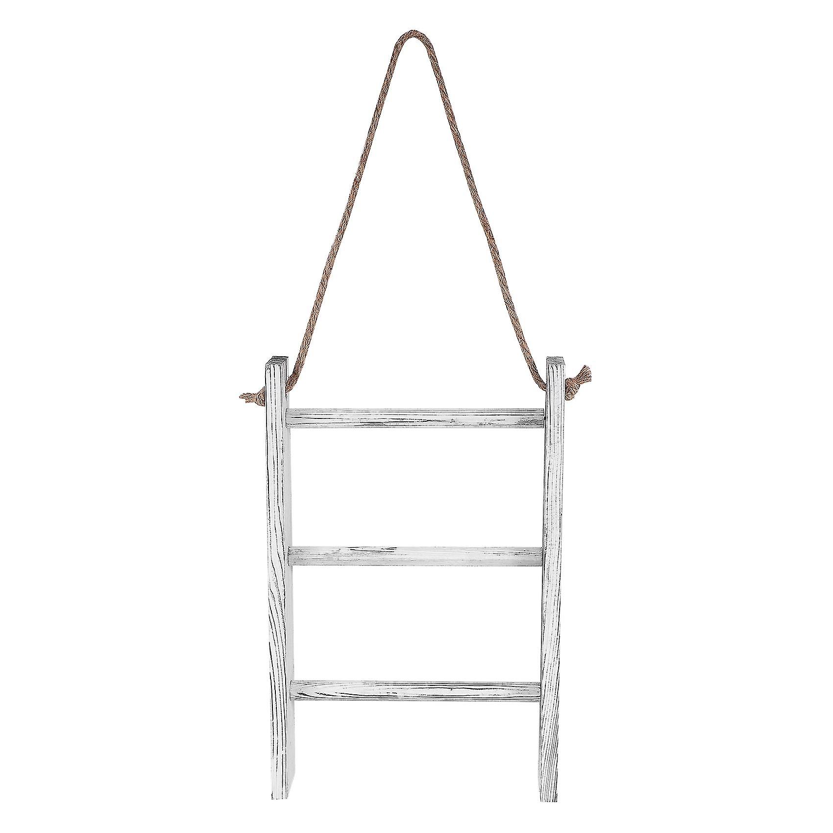 Échelle à Serviettes Miniature Blanche - Décoration Salle De Bain Style Campagne, 41x28 Cm - 5