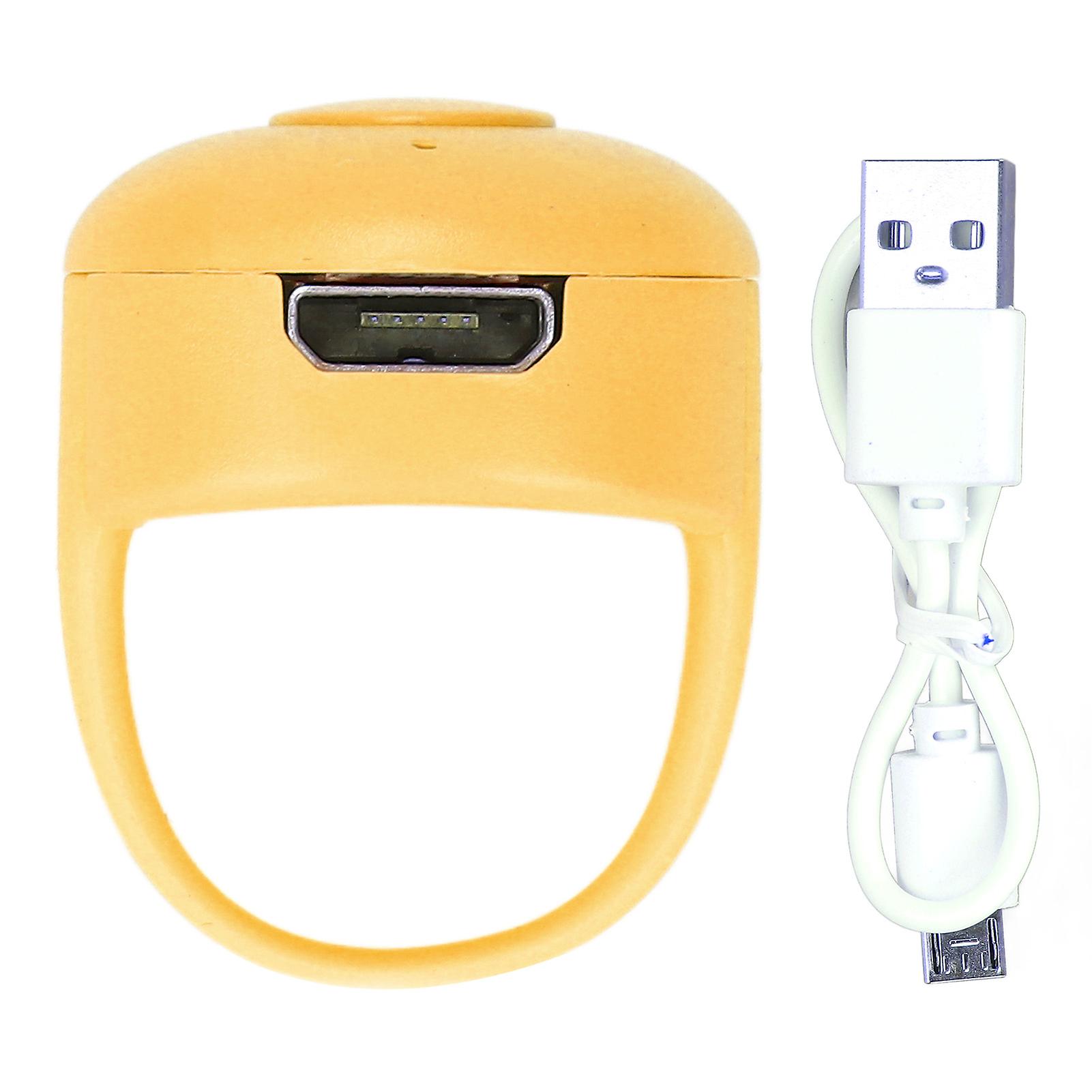 Yellow Smart Ring Controller: Hands-Free Bluetooth Remote for All Smartphones