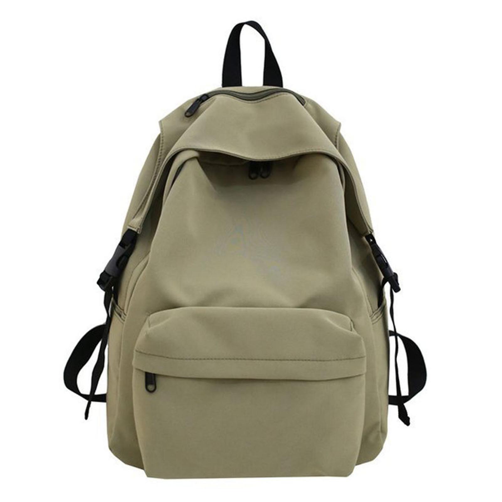 Solid Color Korean Style Backpack Waterproof Computer Backpack