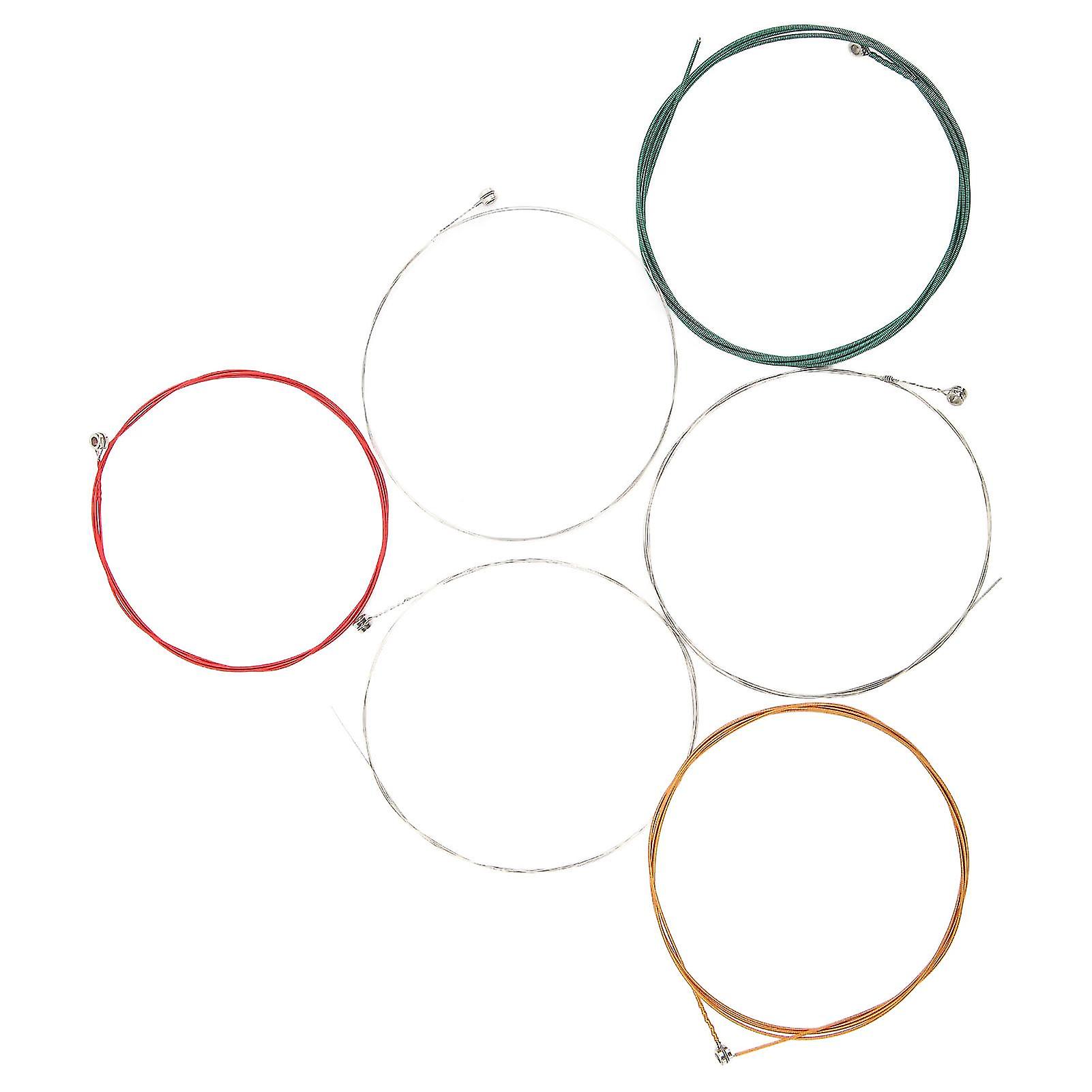 6Pcs Electric Guitar Strings Plated Steel Consistent Touch Full Bright Toning Colorful Strings 