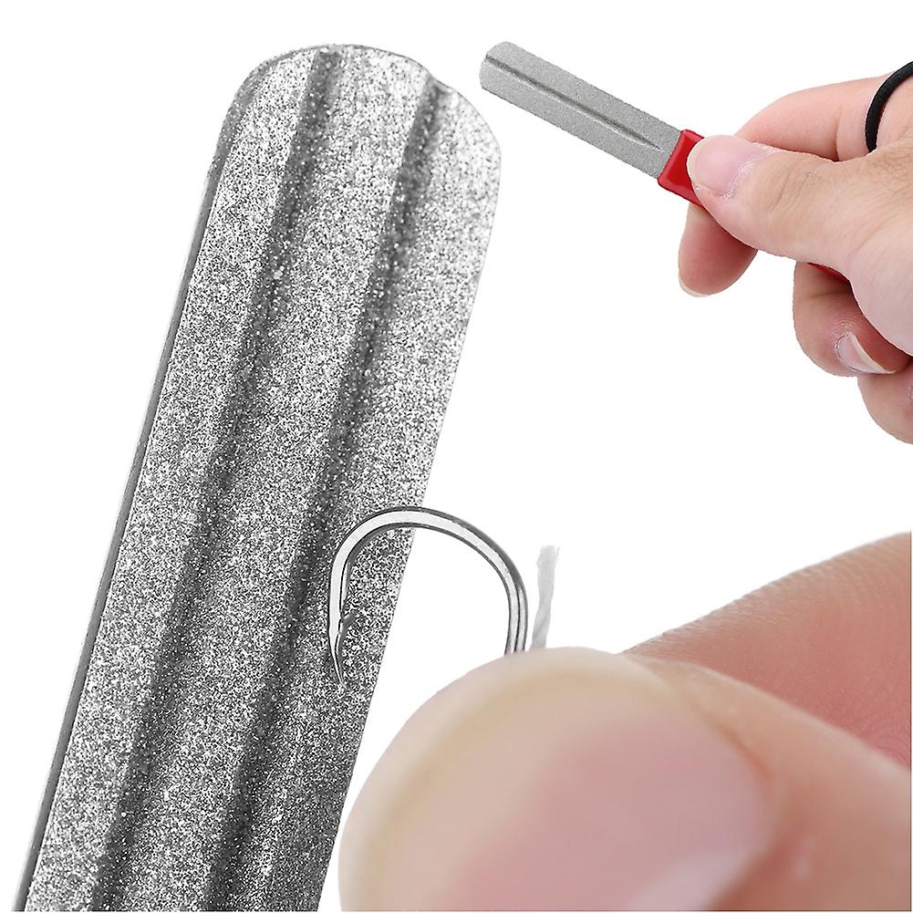 Outdoor Pocket Diamond Fish Hook Knife Sharpener Fishing Sharpening File Fishing Tool Accessory