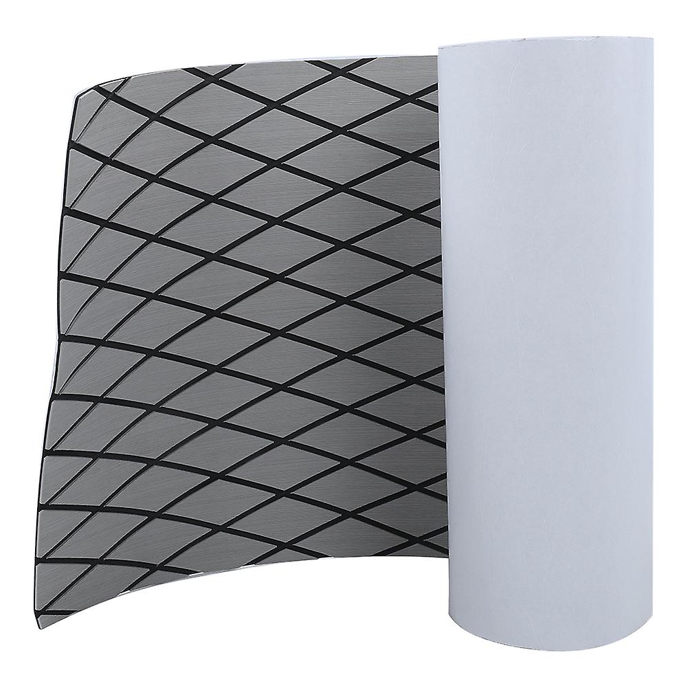 Surf Pad EVA Anti slip Pad Rhombus Pattern with Adhesive Tape for Deck Surfboard(gray&black stripes)
