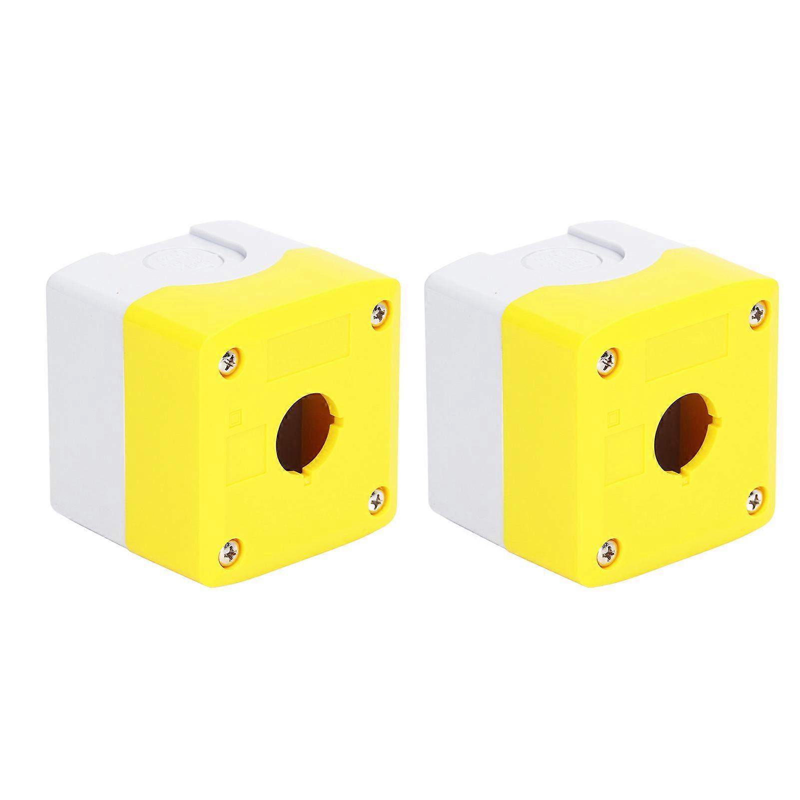 2 Sets Waterproof Push Button Box with Mounting Screws Plastic Button Switch Control Box