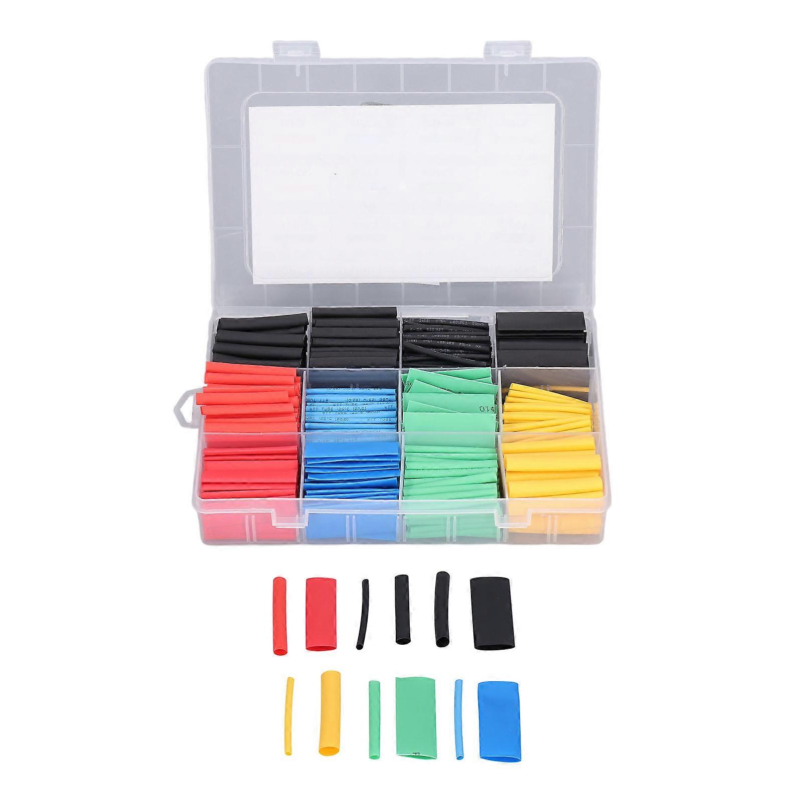 530PCS Heat Shrink Tubing Kit Multiple Sizes Electrical Insulation Wire Wrap Sleeve Assortment