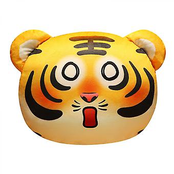 Veeki Stuffed Tiger Plush Pillow Toys Toddler Hugging Pillows Soft Gift Brown 11.8Inches