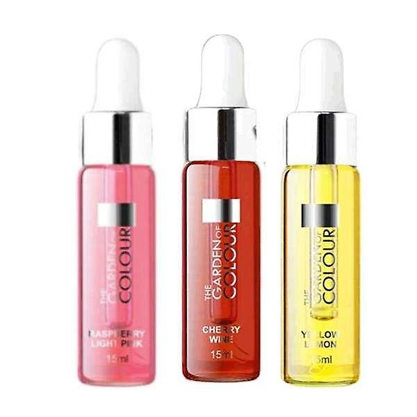 3-pack - Aceite de Cutícula - Frambuesa, Cereza, Limón - 15ml