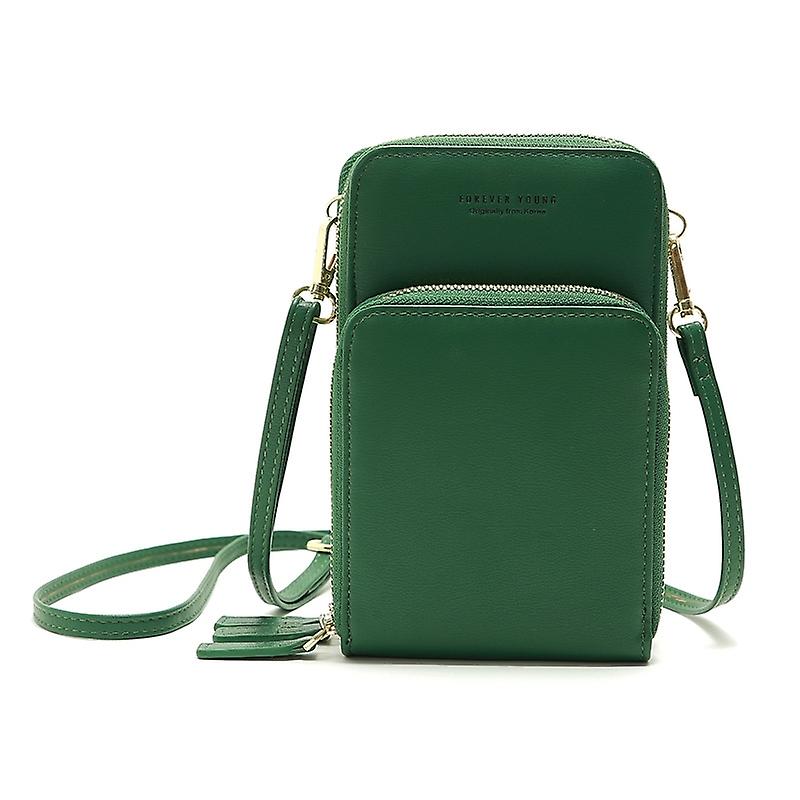 PU Vertical Large Capacity Messenger Bag PU(Green)