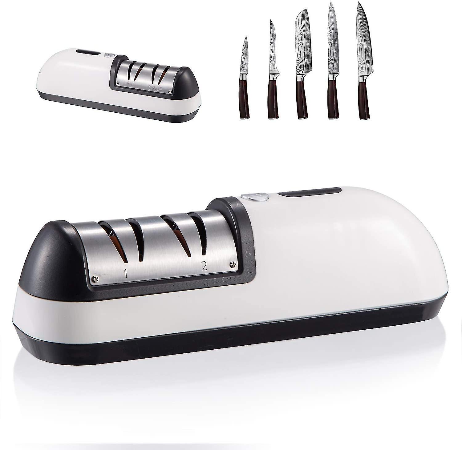 Kitchen Knife Sharpenerelectric Knife Sharpener 2 In 1, Two Tier Sharpener,