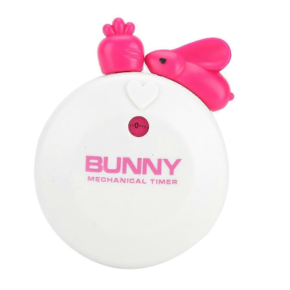 Cartoon Rabbit Mechanical Manual Kitchen Cooking Timer Alarm Reminder Timepiece Countdown ToolWhite