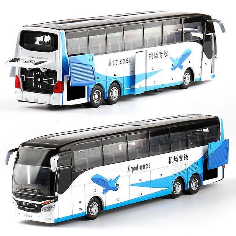 New product High quality 1:32 alloy pull back bus model,high imitation Double sightseeing bus,flash toy vehicle, Toy Cars