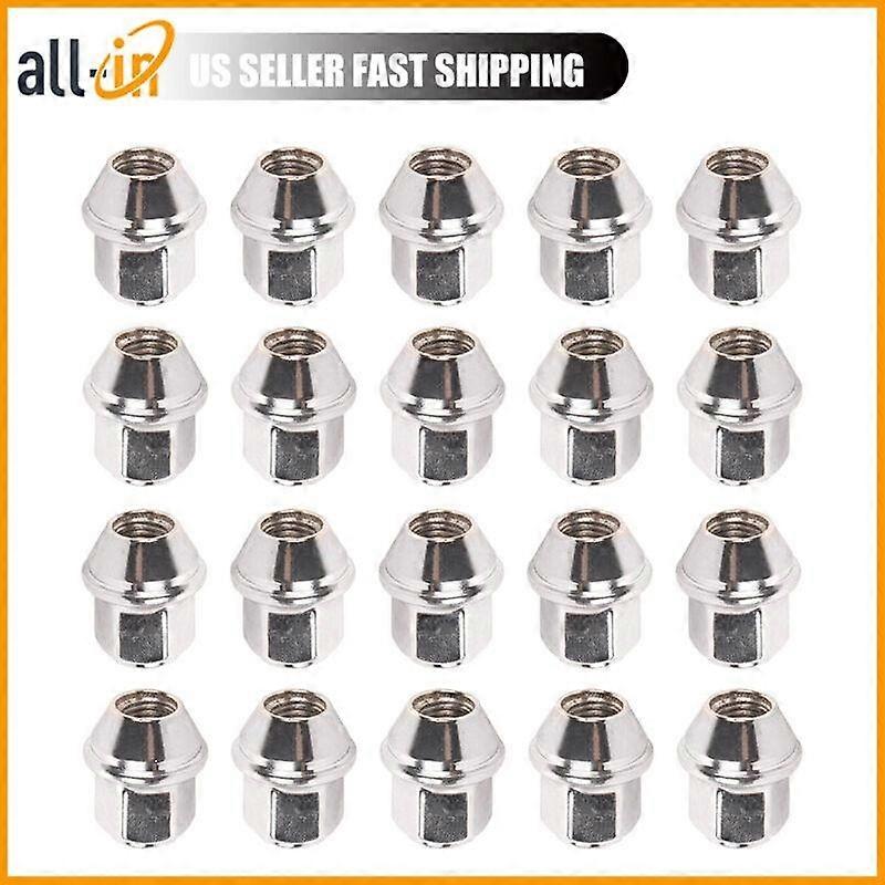 20PcsChrome orn Lug Nuts M12x1.5 compatible with CV6Z1012C NO.5437
