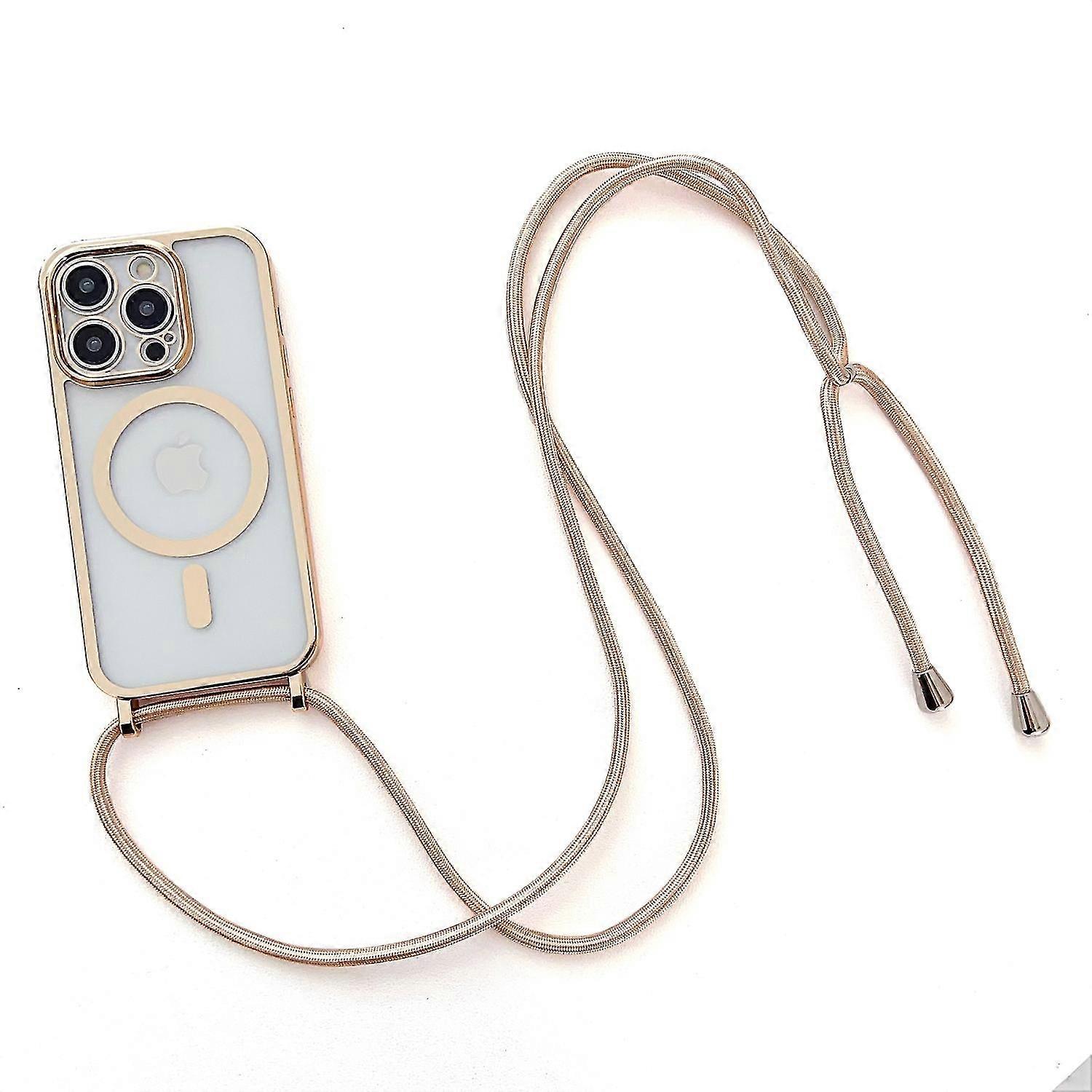 For iPhone 14 Pro Case Compatible with MagSafe Magnetic TPU Phone Protector with Long Lanyard